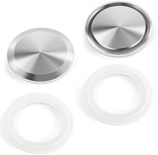 Connettori Tri-Clamp in Acciaio Inossidabile 304 - 4" Buis OD - Temperatura di Funzionamento 0-80°C - Pressione Massima 6 Bar - Valvola di Fine di Linea