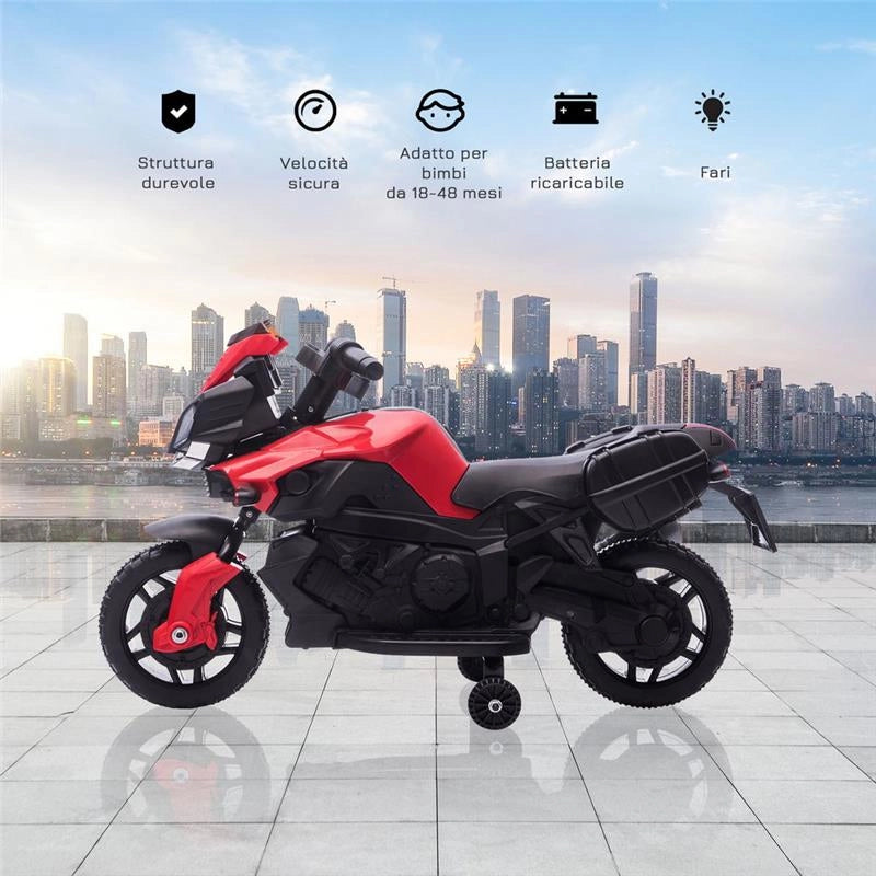 MOTO ELETTRICA PER BAMBINI ETÀ 18-48 MESI ROSSA