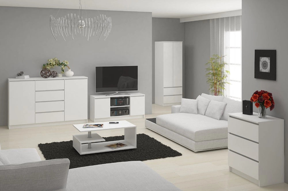 Mobile TV AKORD Bianco 140 cm 2 ante 140x40x55 cm