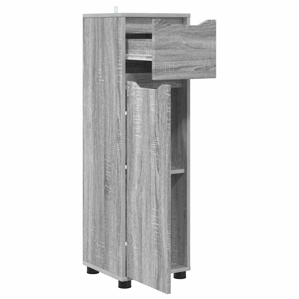 Mobile da Bagno con cassetto Grigio Sonoma 30,5 x 30 x 101 cm