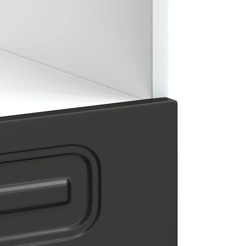 vidaXL Armadio per Forno Kalmar Nero in Legno Multistrato