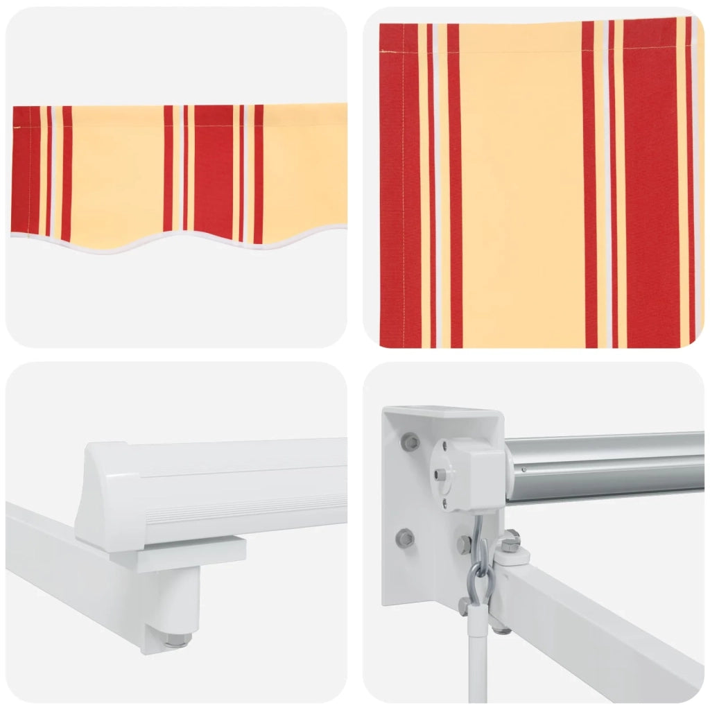 Tenda retrattile manuale Giallo, Arancione e Bianco 3,5 x 2 m 3418912