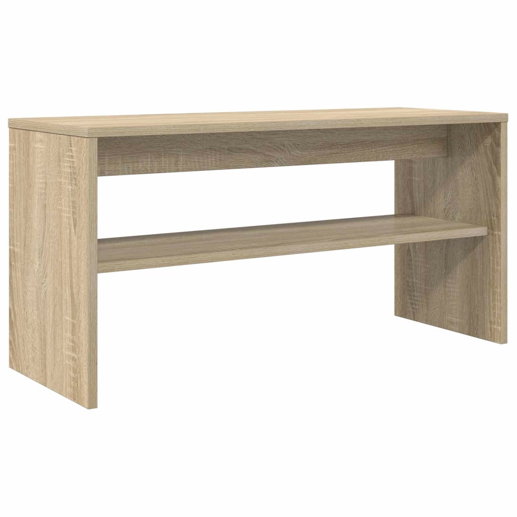 Mobile TV rettangolare moderno 80 x 30 x 40 cm contenitore efficiente per il soggiorno realizzato in legno ingegnerizzato di rovere Sonoma 02_0058371