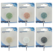 Trade Shop - Gancio Appendino Adesivo Appendiabiti Da Parete Casa Cucina Bagno Tondo Colorato 10804 -