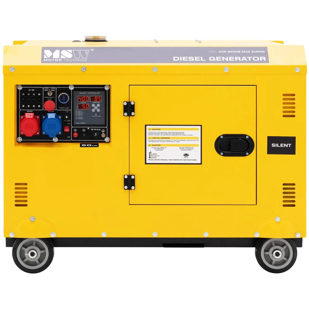 Generatore diesel da 7220/8500 watt serbatoio da 30 litri 240/400 volt mobile AVR Euro 5 lega di alluminio 14_0009126