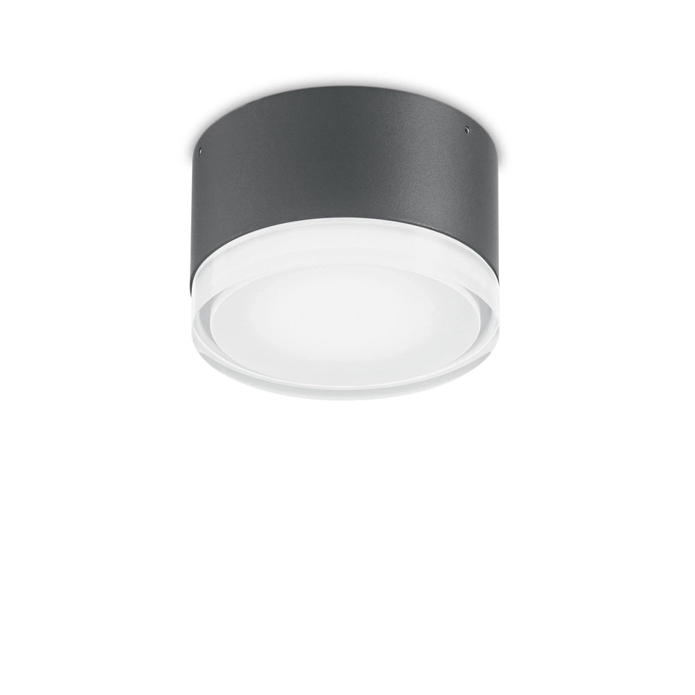 Plafoniera Moderna Urano Alluminio-Materie Plastiche Antracite 1 Luce Gx53 Small