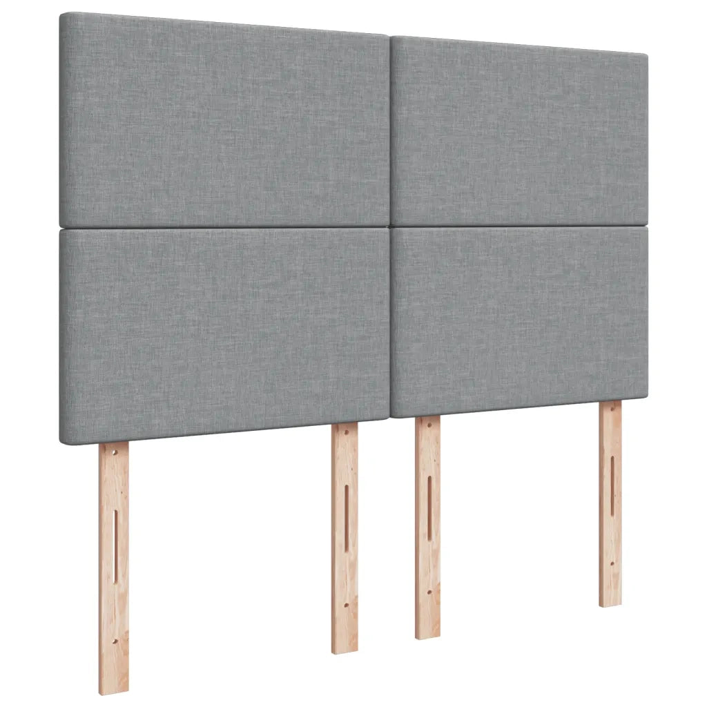 vidaXL Giroletto a Molle con Materasso Grigio Chiaro 140x190cm Tessuto