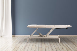 Lettino da Massaggio Fisioterapia Elettrico 4 Sezioni 190x65x55/85cm Benotti Ascot Bianco