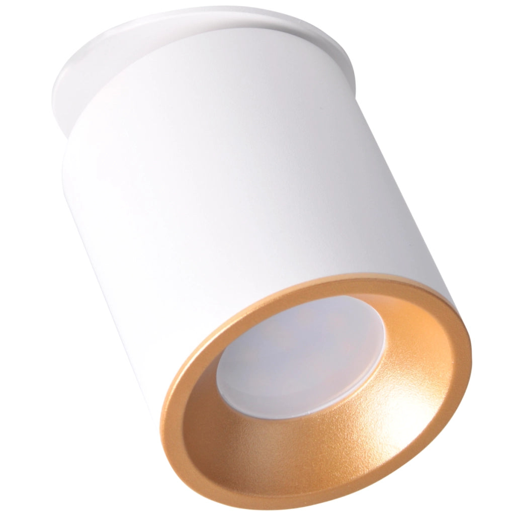 Faretto incasso orientabile GU10 bianco oro Haron Polux