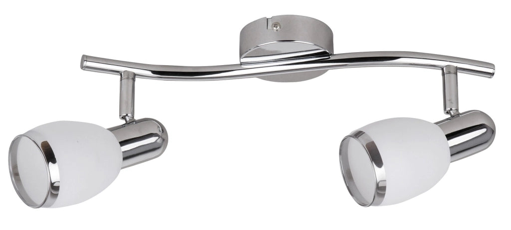 Faretto parete/soffitto cromo/bianco E14 2x40W Elite 6061 Rabalux