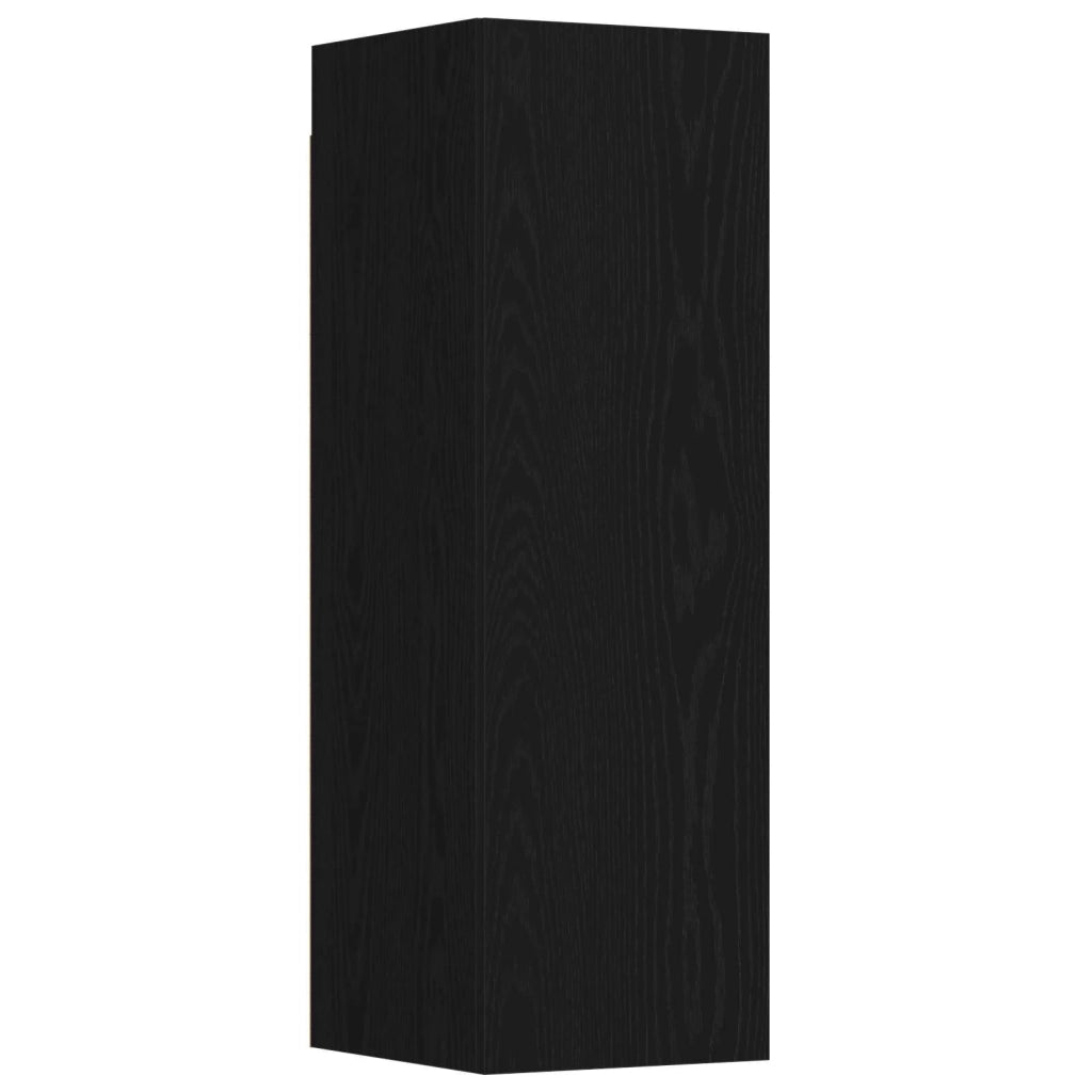 Set mobile TV 3 pz-Credenza per TV Rovere Nero 130,5 x 30 x 140 cm