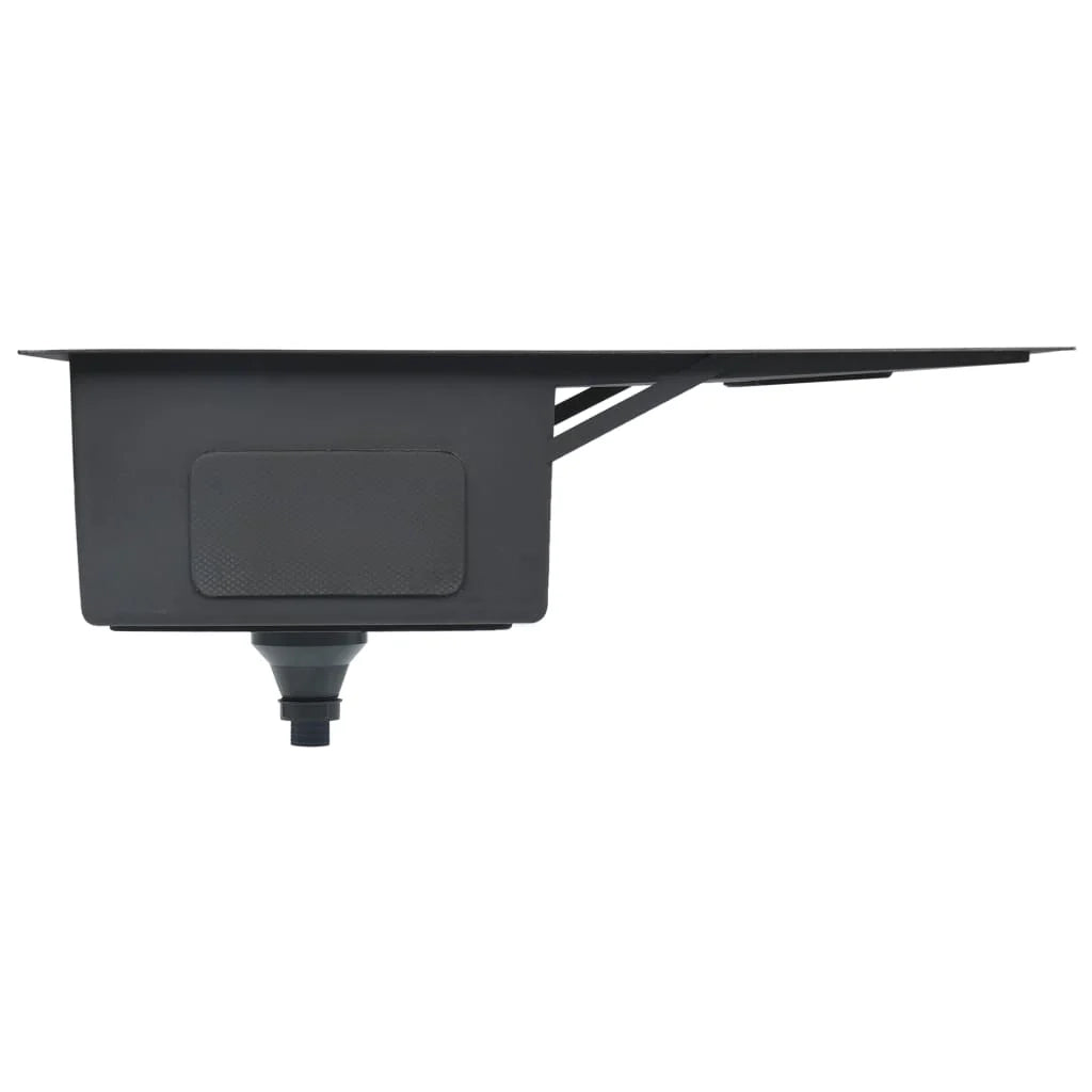 Lavello da cucina fatto a mano con filtro 87 x 44 cm acciaio inox con finitura spazzolata 02_0004384