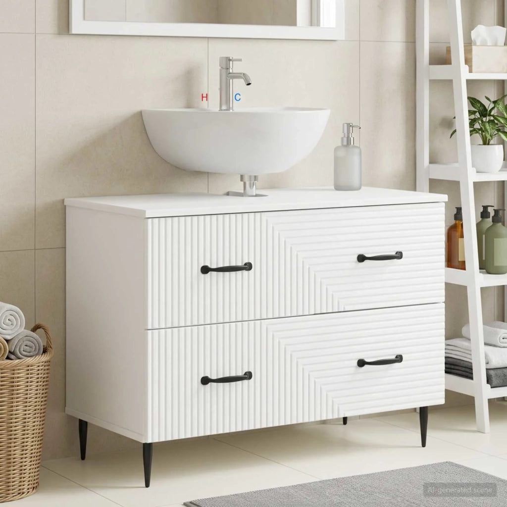 Armadio per Lavabo da Bagno HAARLEM Bianco 82 x 41 x 58,5 cm 896795