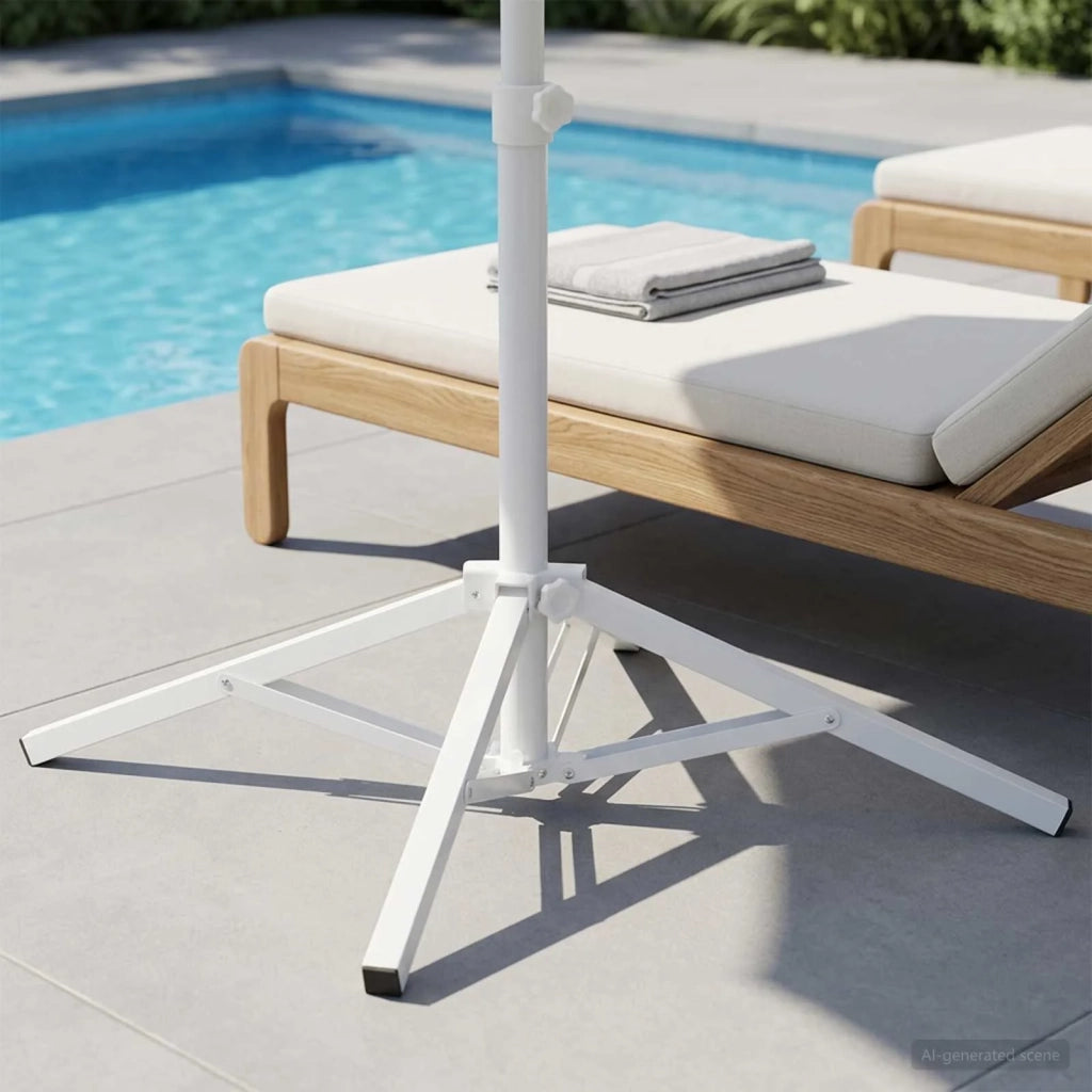 Supporto Parasol Bianco Acciaio per 25-32 mm Palo 42010378