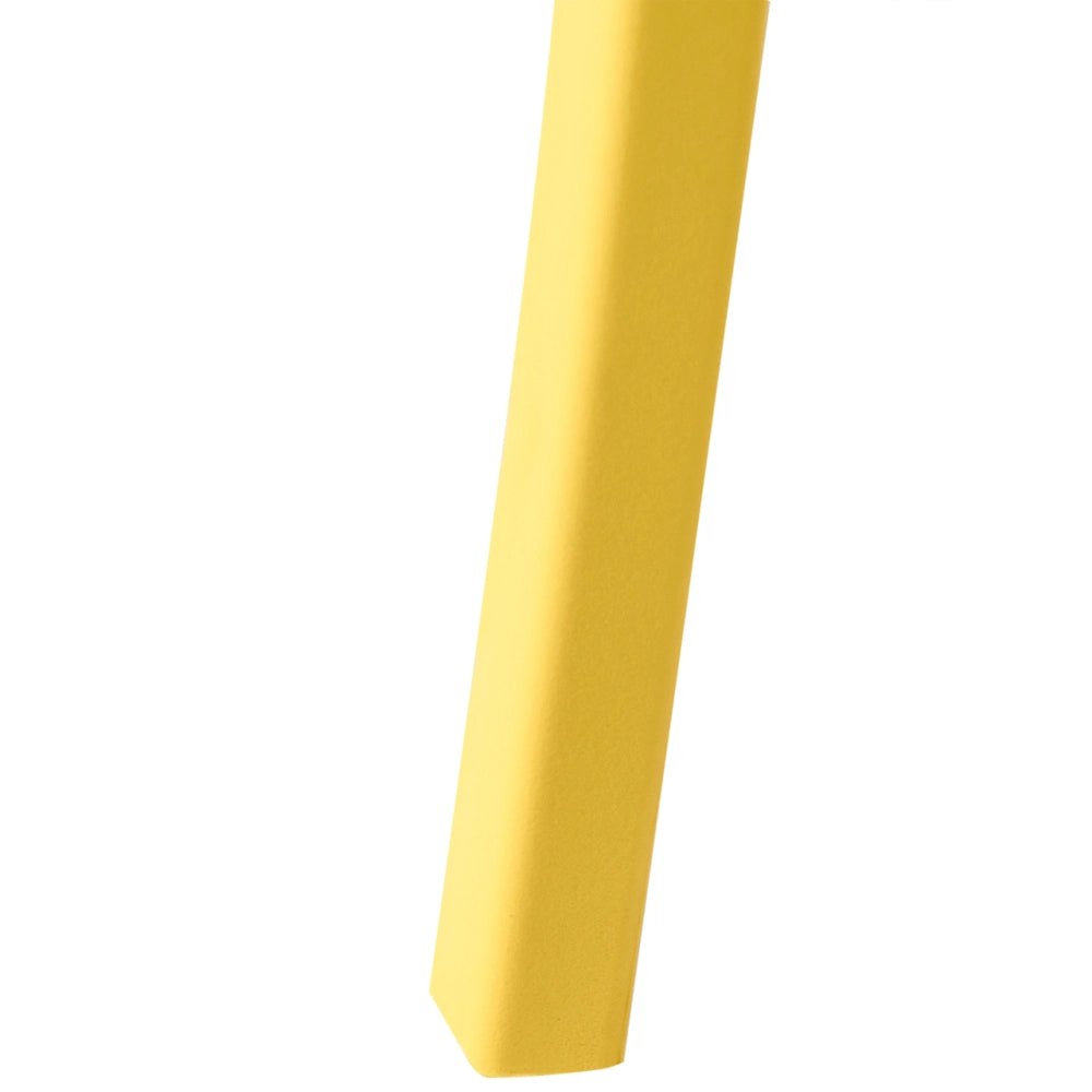 Set di 4 sedie da giardino in polipropilene giallo leggere resistenti alle intemperie in plastica per interni ed esterni moderne