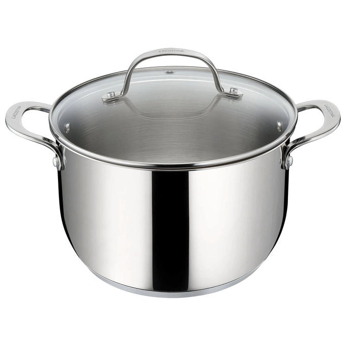 Lagostina 010282020522 Talento Lagotherm Pentola con coperchio acciaio inox 18-10 22 cm induzione gas lavastoviglie colore Acciaio inox