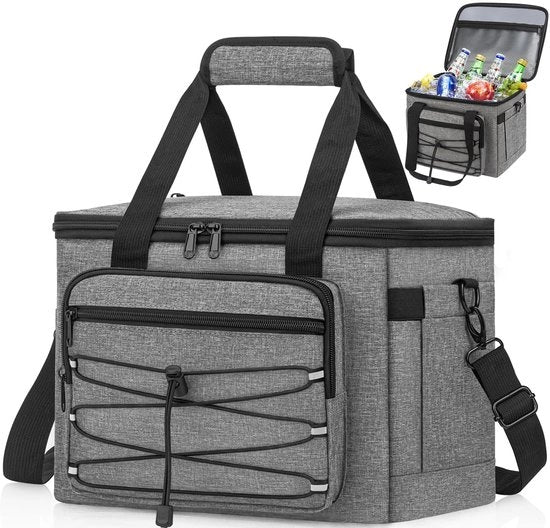 Borsa pic-nic portatile pieghevole isolata 15 litri, borsa termica impermeabile, borsa da picnic impermeabile, borsa da spalla isolata, borsa termica per uomo e donna
