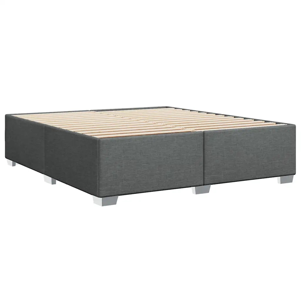 Giroletto a Molle con Materasso Grigio Scuro 180x200 cm Tessuto 3288261