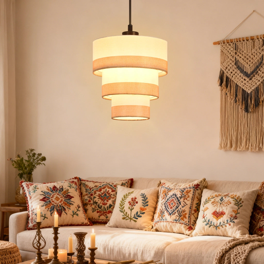 Lampada a sospensione ZMH vintage E27 per sala da pranzo (lampadina non inclusa)