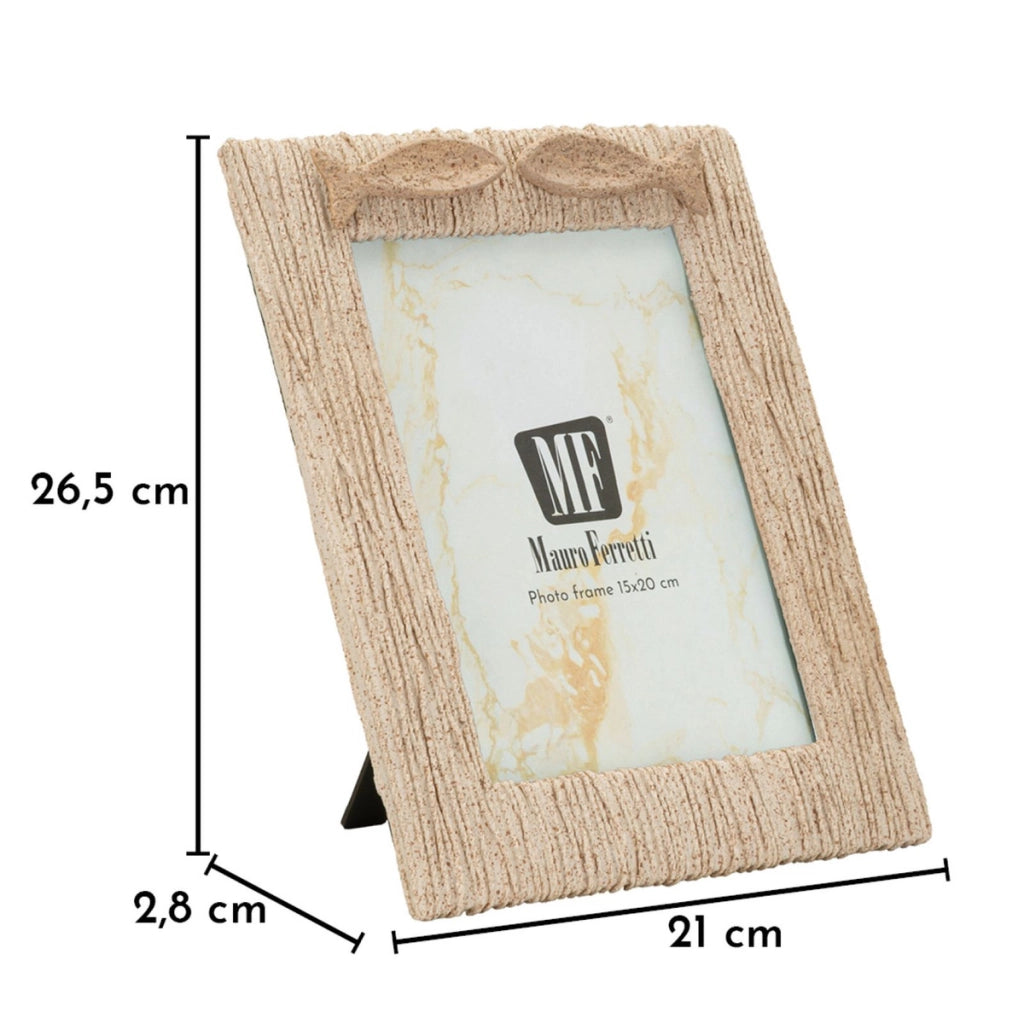 Portafoto VKH1001, Beige, Poliresina, 21x2,8x26,5 cm
