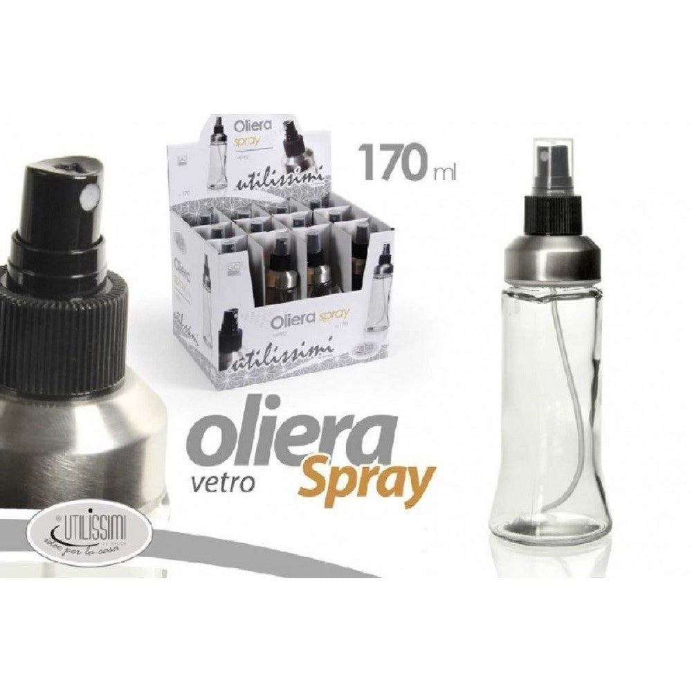 Trade Shop - Bottiglia Spruzzatore Oliera Spray Olio 170 Ml Vetro Condimento Insalata 813115 -