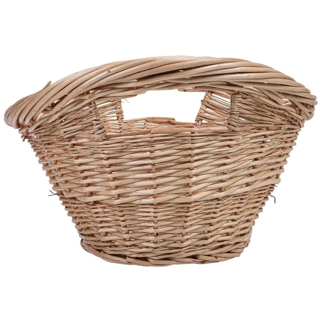 Cestino in vimini marrone 56x46x28h cm