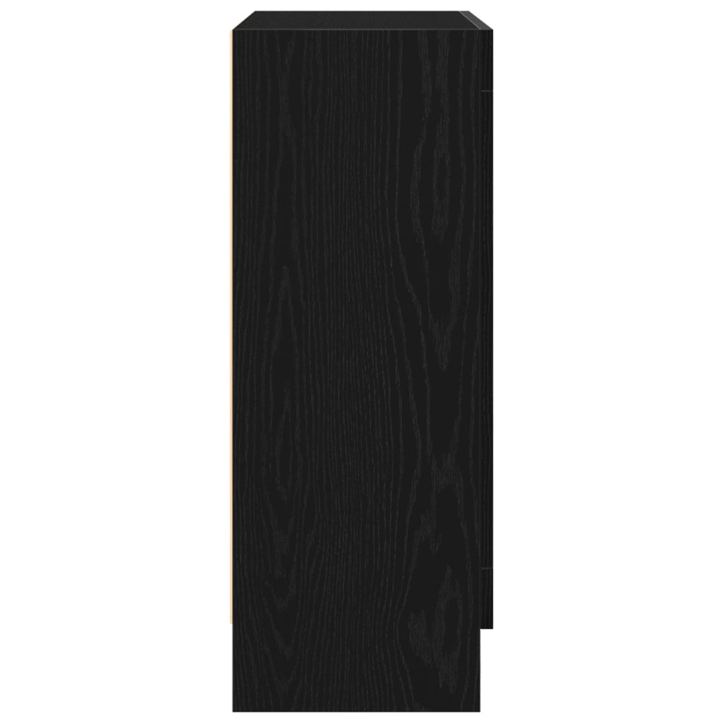 Mobile libreria  Nero Rovere 82,5x30,5x80 cm in legno ingegnerizzato