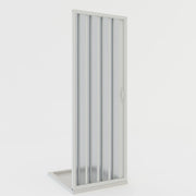 Porta doccia a soffietto in PVC 150 cm H 185 mod. Giglio con apertura laterale