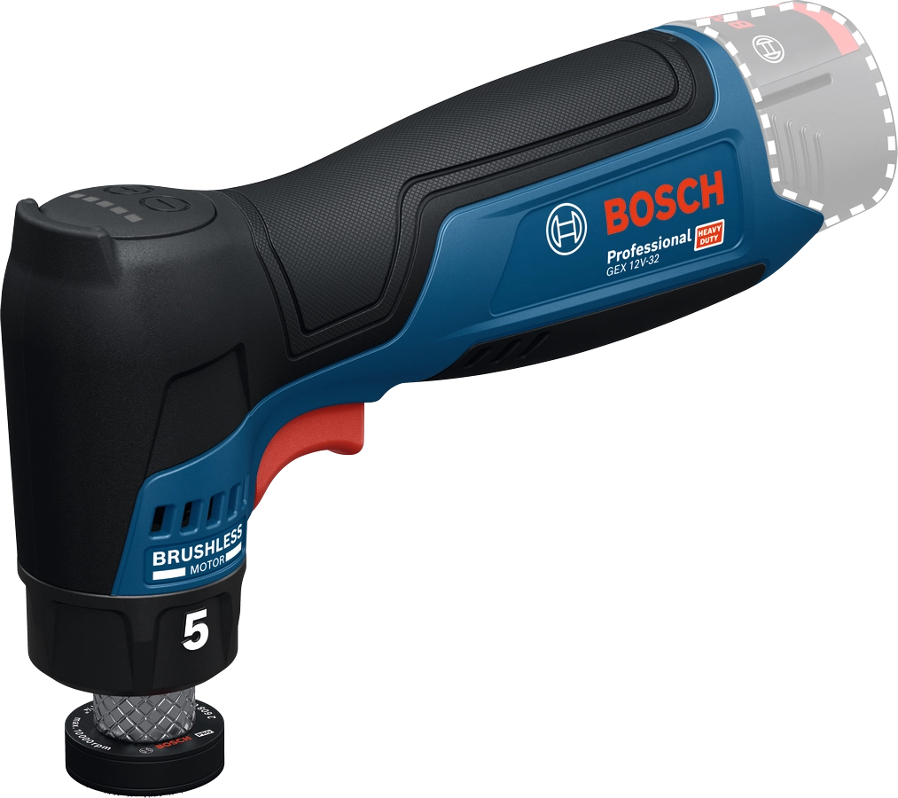 Bosch GEX 12V-32 – Levigatrice Roto-Orbitale 12 V, Pad 32 mm, Solo Corpo