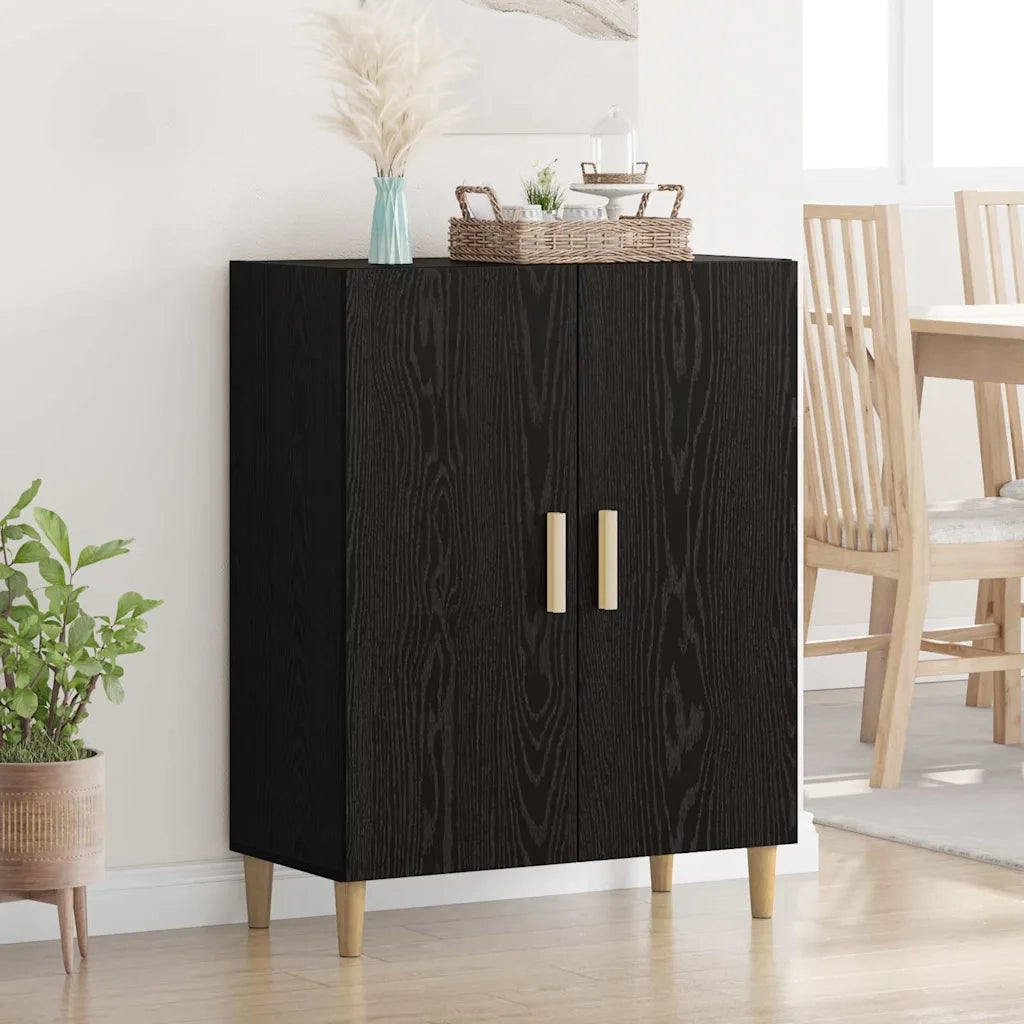 Credenza Rovere Nero 70 x 34 x 90 cm Legno multistrato