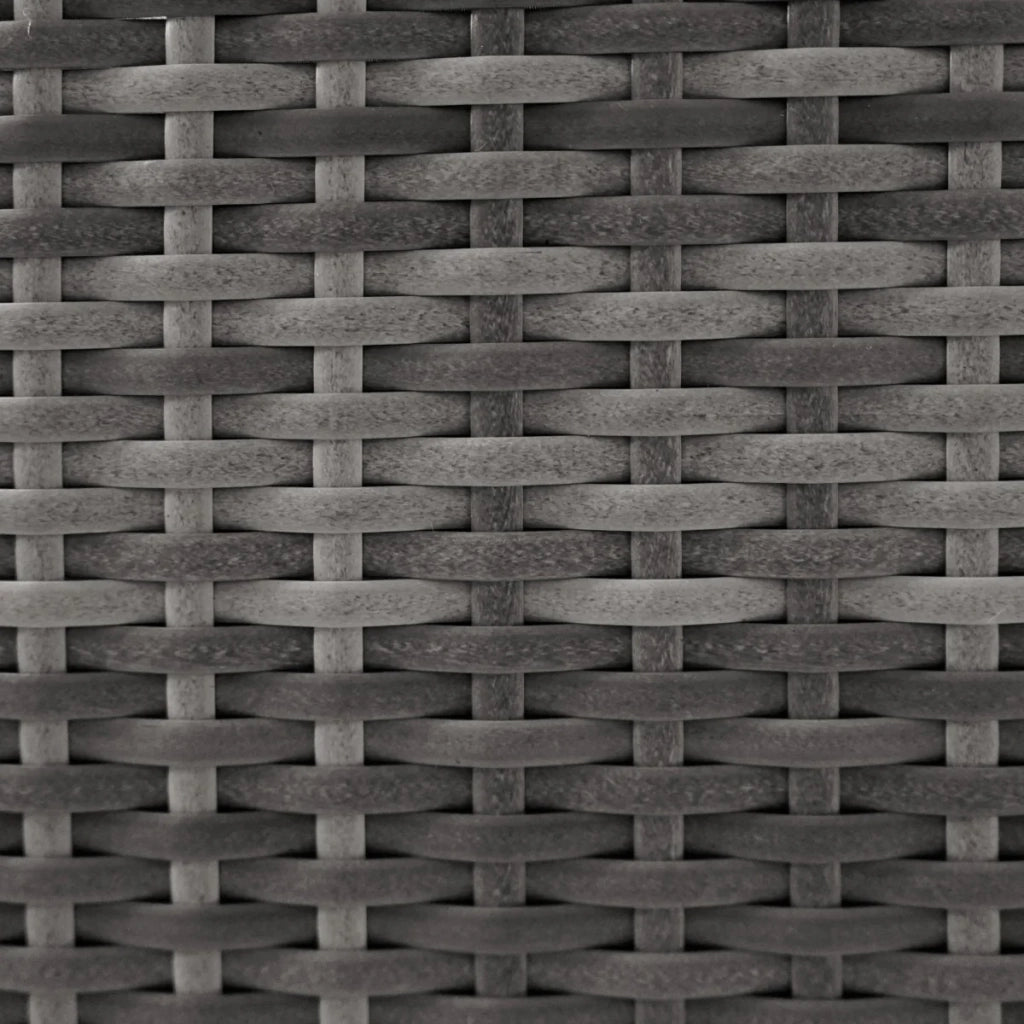 Rattan Box da giardino Grigio Grande 138cm Cassapanca per cuscini 582L