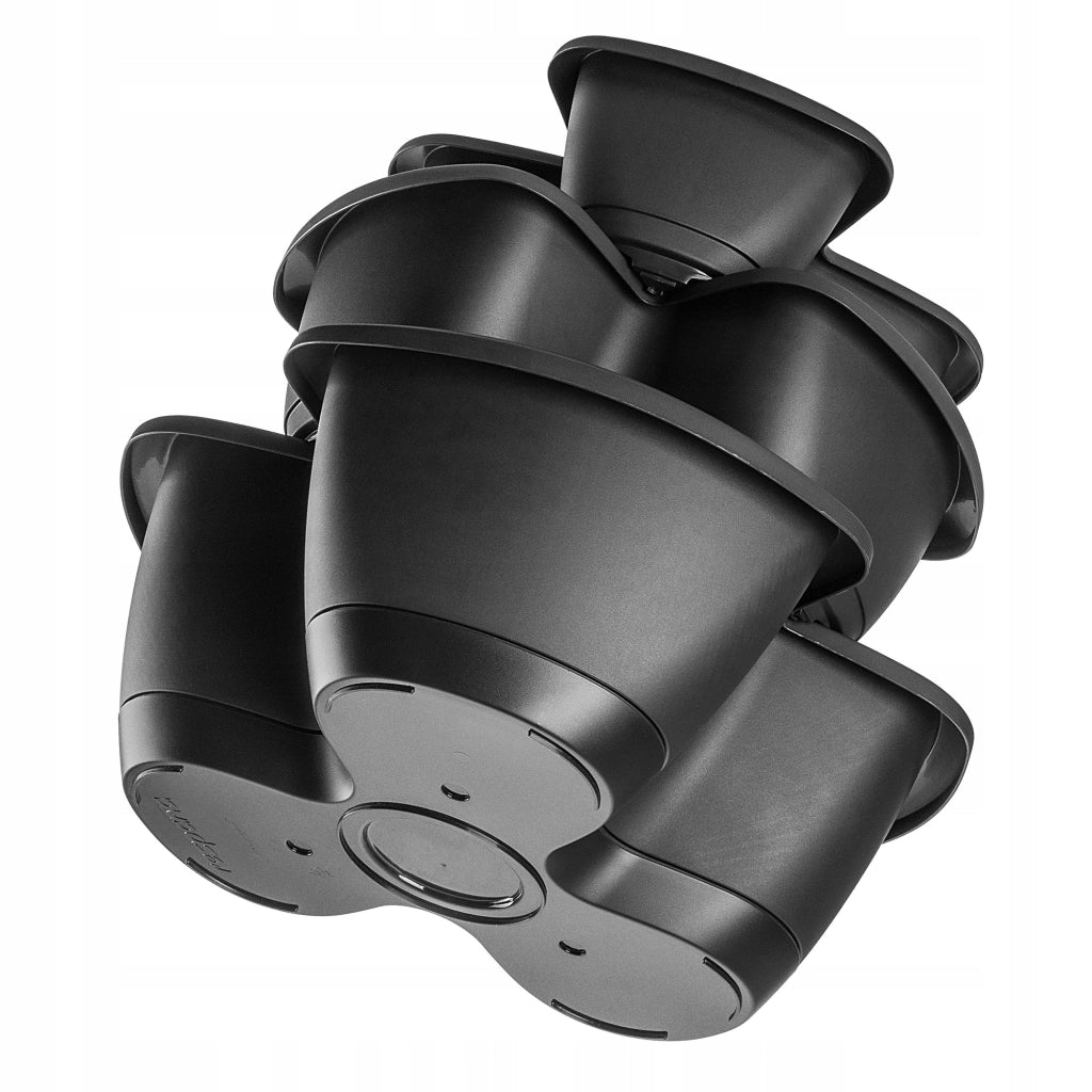 Vaso da fiori KADAX, vaso per fiori, coperchio in plastica, tripla cascata, supporto per fiori 3 in 1