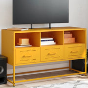 Mobile TV Giallo Senape 100,5x39x60,5 cm in Acciaio 846545