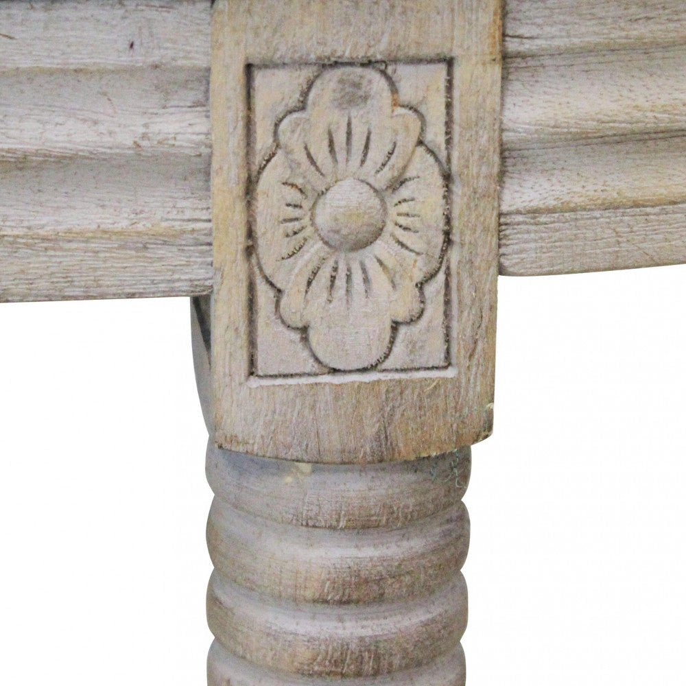 Panca Margi in Tessuto 125x45x48 h cm in Legno Beige