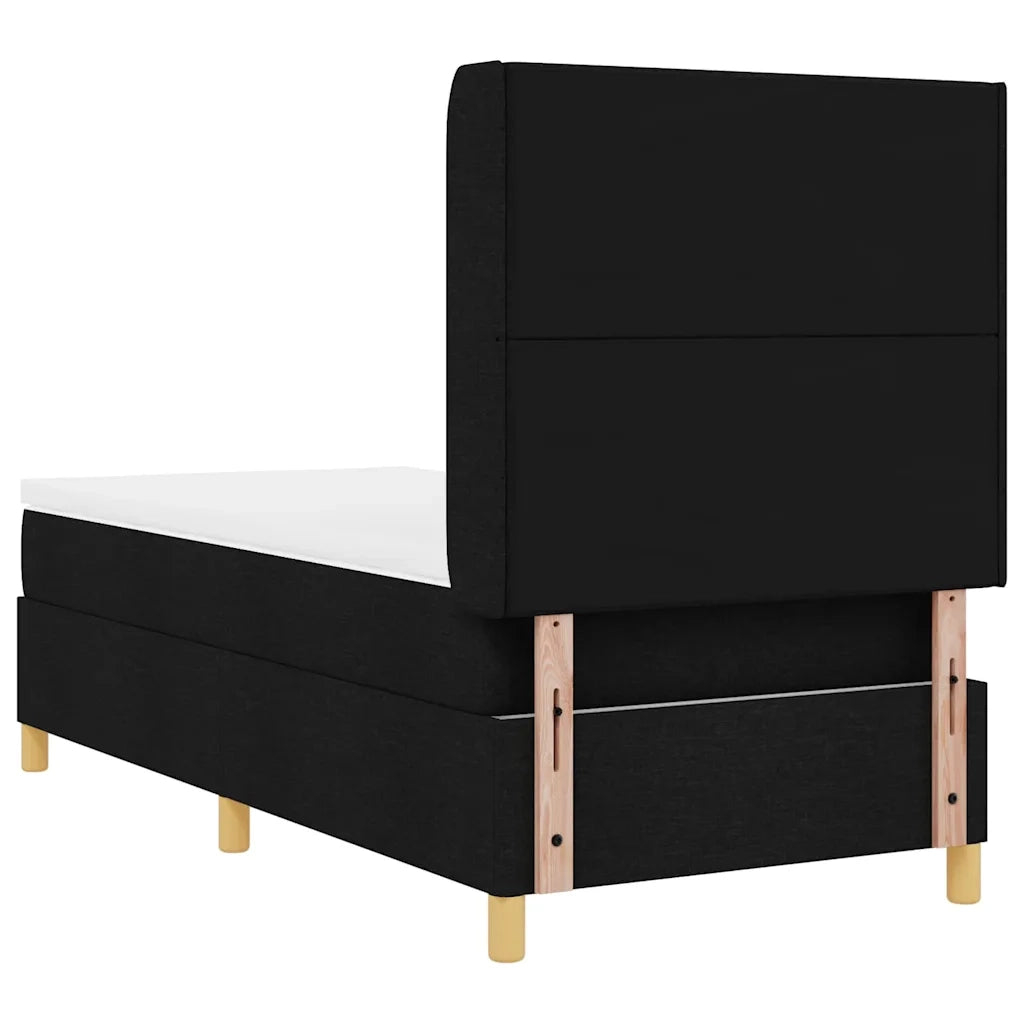 Letto a molle con strisce LED Nero 100 x 200 cm Tessuto 3343681