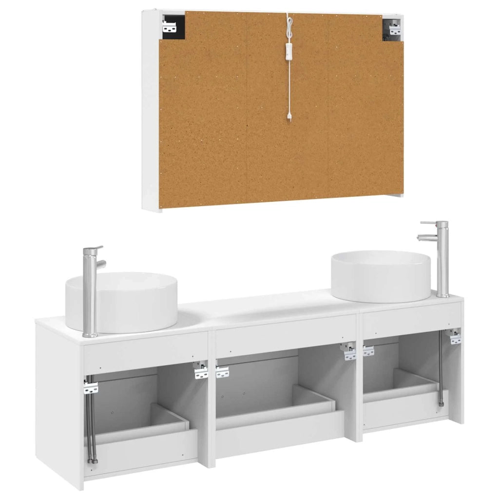 Set di mobili per il bagno 4 pcs Bianco 3407063
