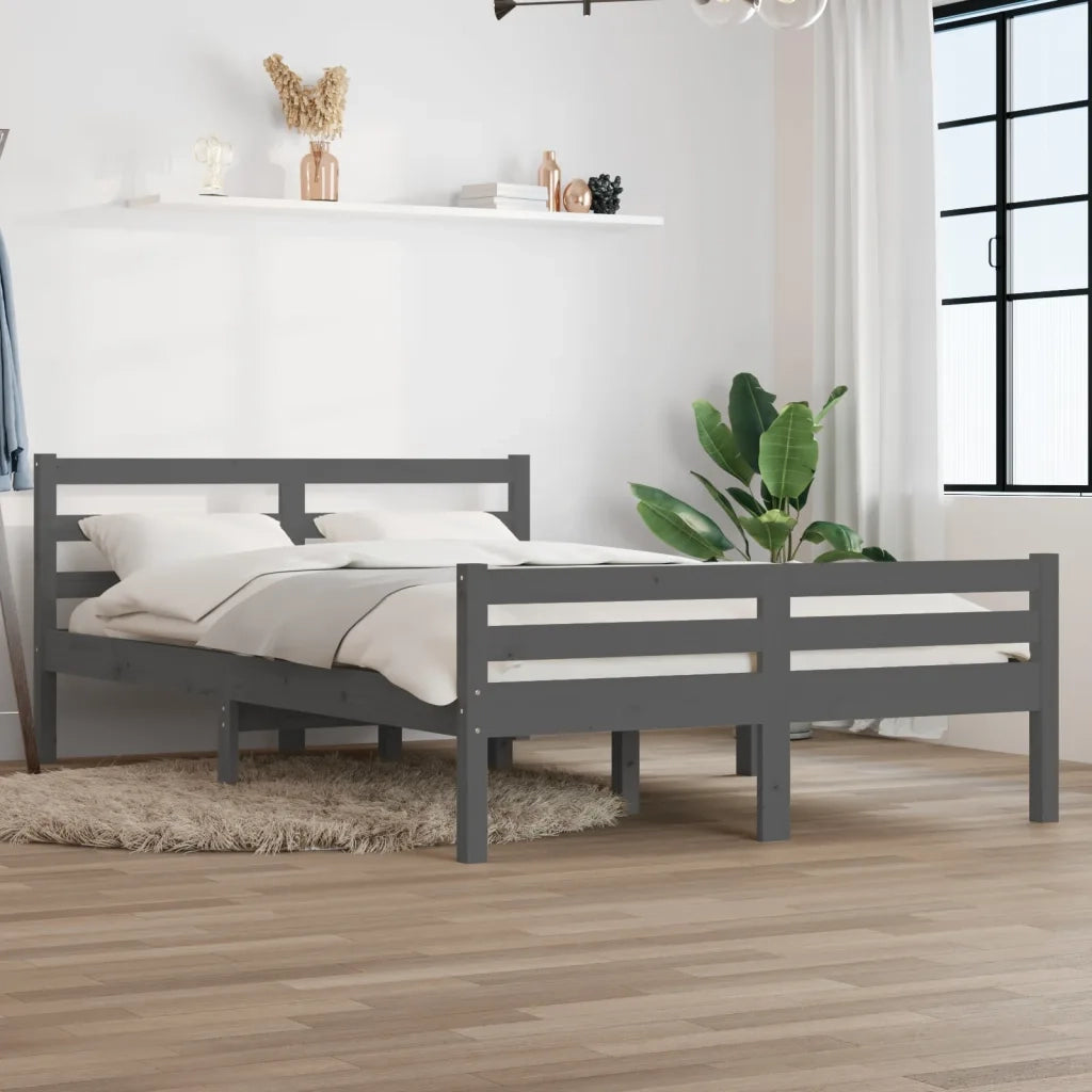 Giroletto Grigio in Legno Massello 150x200 cm King Size 814826