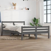 Giroletto Grigio in Legno Massello 150x200 cm King Size 814826