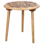 Comodino da caffè in legno Rosso artigianale 45x45x45h cm