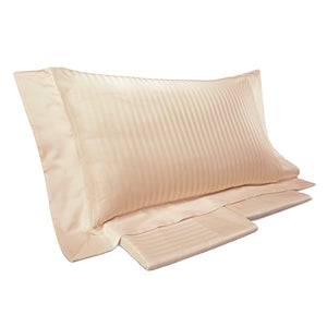 Copripiumino Matrimoniale con Lenzuola e Federe Mitera Rubino Cipria