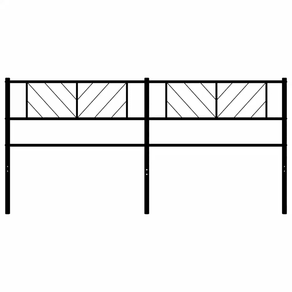 Testiera in Metallo Nero 200 cm