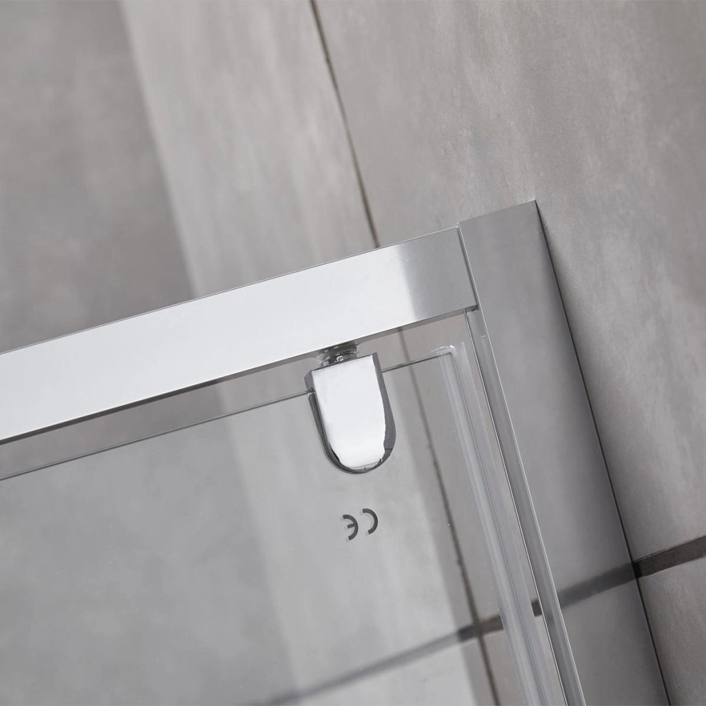 Porta Parete Doccia 110 cm 2 Ante Saloon in Cristallo Trasparente 6mm H195 Bonussi Giuly