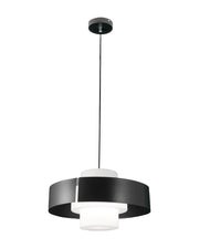 Lampada a Sospensione Loto Ø450mm in Metallo e Vetro Soffiato Antracite, Attacco E27 40W, IP20, Classe 1 - Design Moderno Elegante