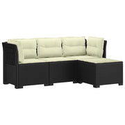 Divano da giardino 4 posti con cuscini aspetto rattan PP 3443942