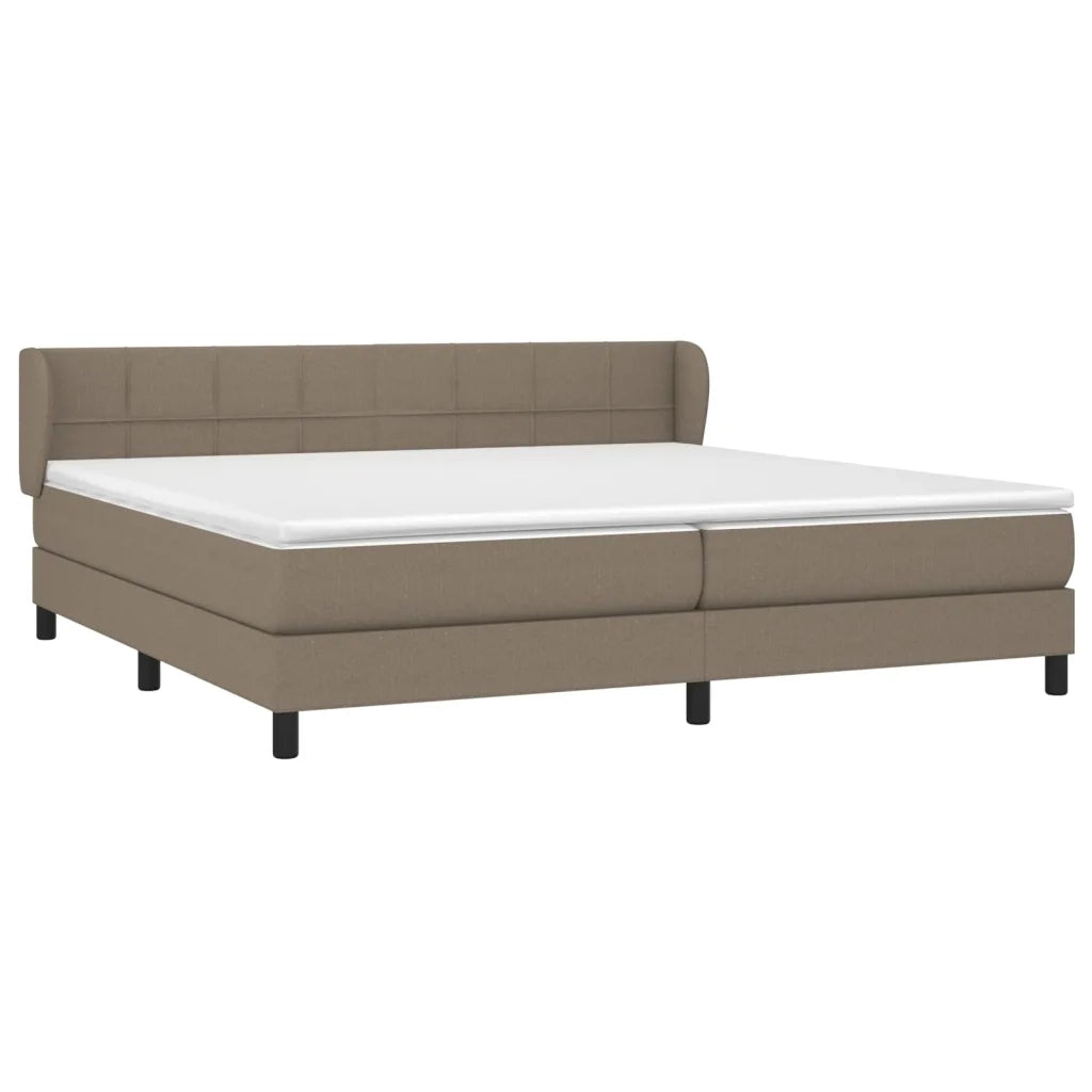 Giroletto a Molle con Materasso Tortora 200x200 cm in Tessuto