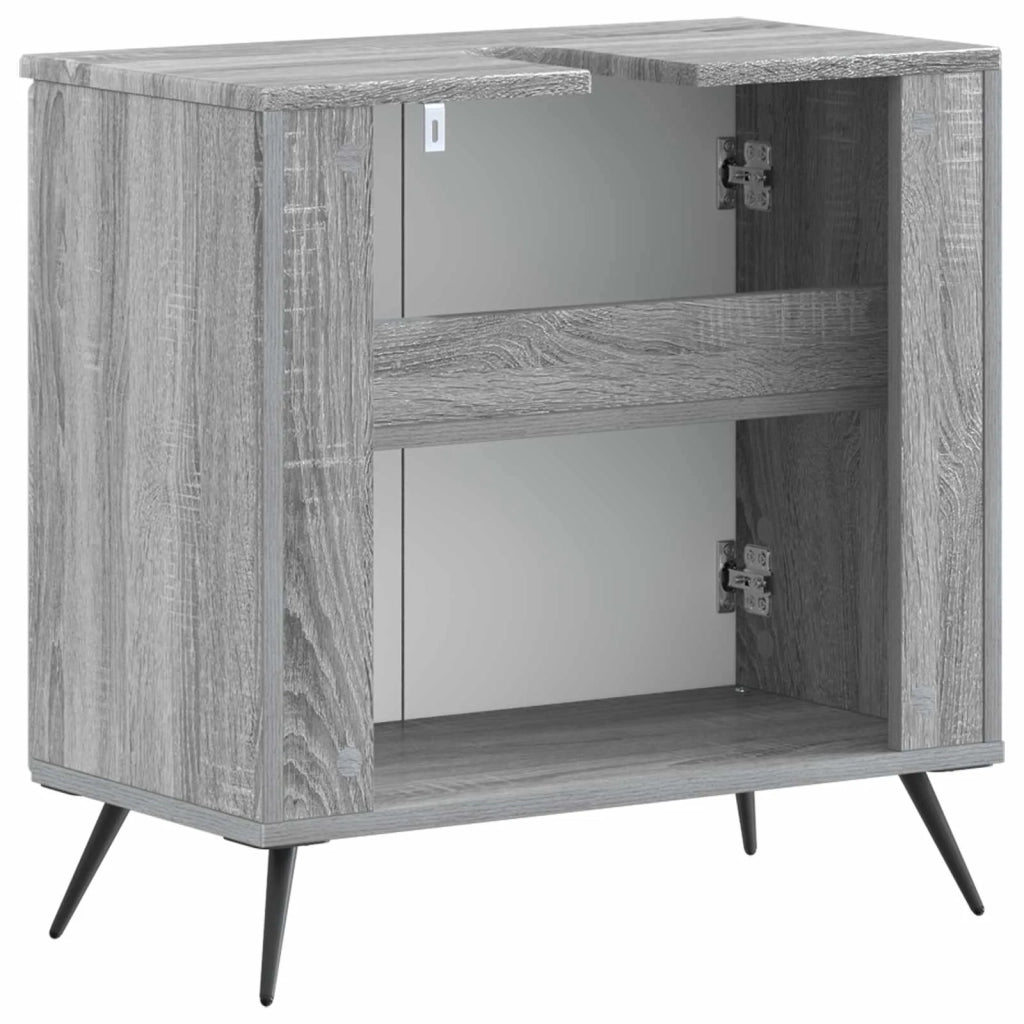 Armadio per Lavabo da Bagno BREDA Sonoma grigio 897451
