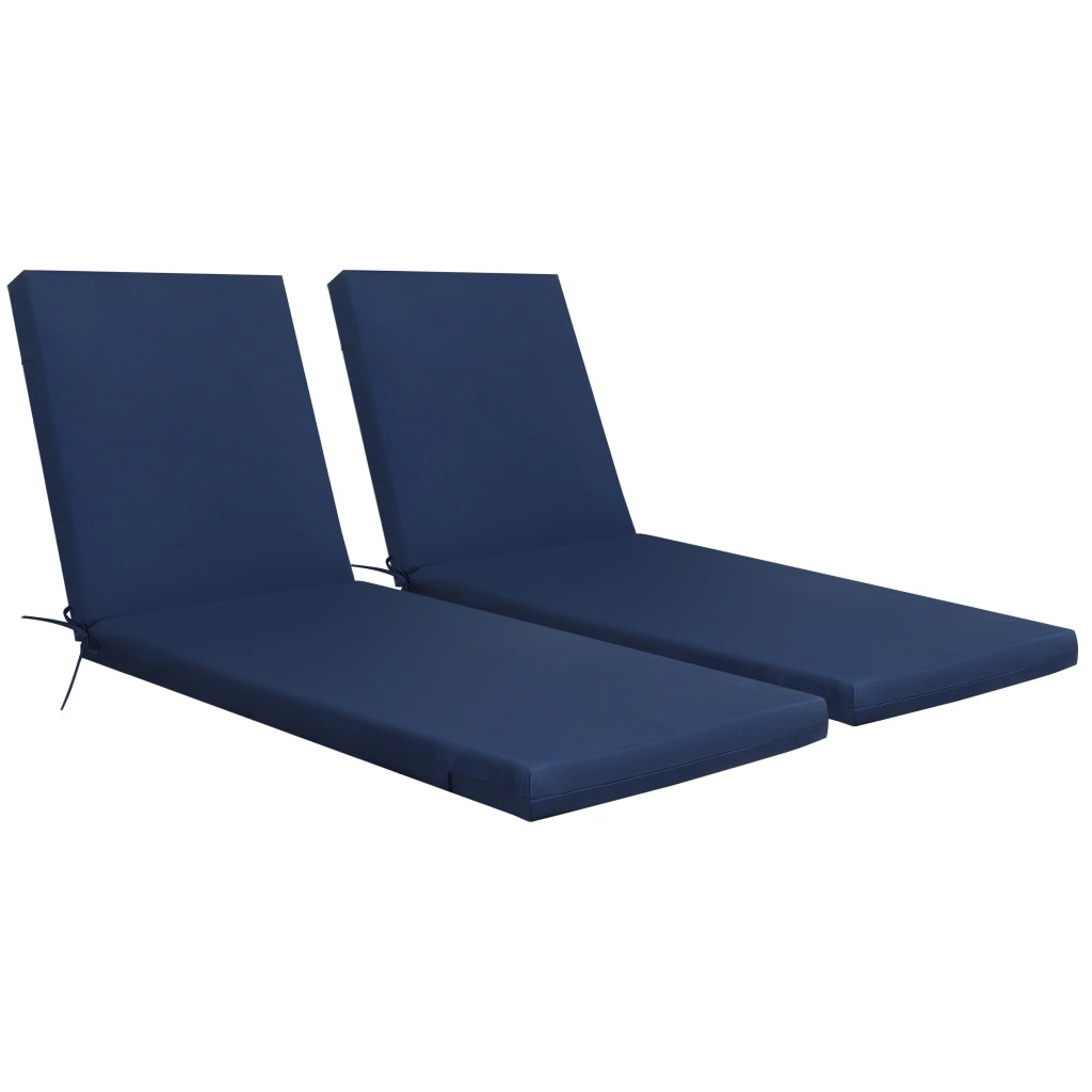 Set 2 Cuscini per Sedie a Sdraio da Giardino ¨C Xylo ¨C Blu Marino