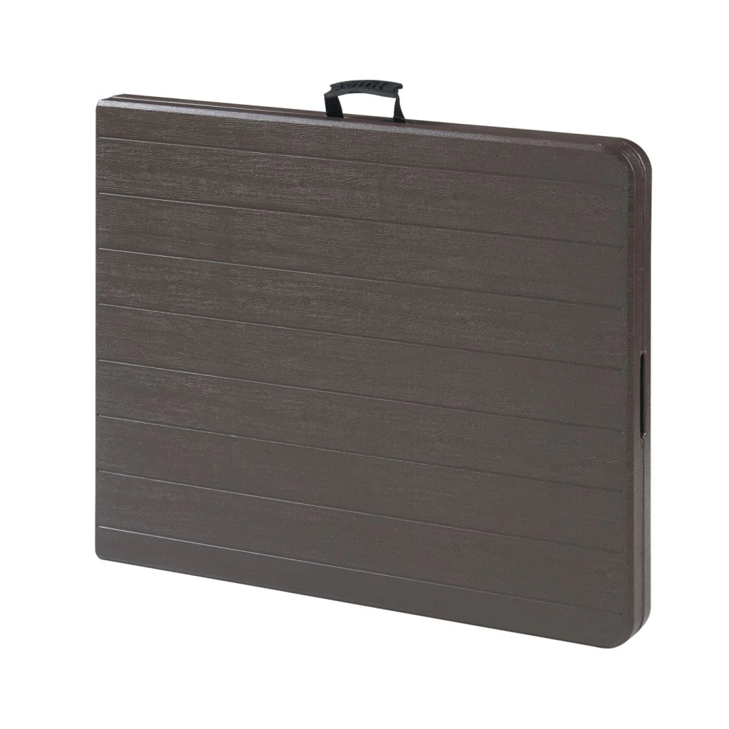 Tavolo da campeggio pieghevole 180 x 75 x 72 cm effetto legno marrone scuro 03_0010998