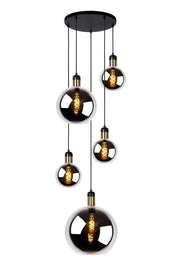 Lampadario Lucide Julius 5xE27 nero oro 34438/05/65