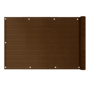 Telo Copribalcone Ombreggiante 90% con Occhielli 90x500 Cm per Privacy e Protezione Esterno Frangivista Marrone
